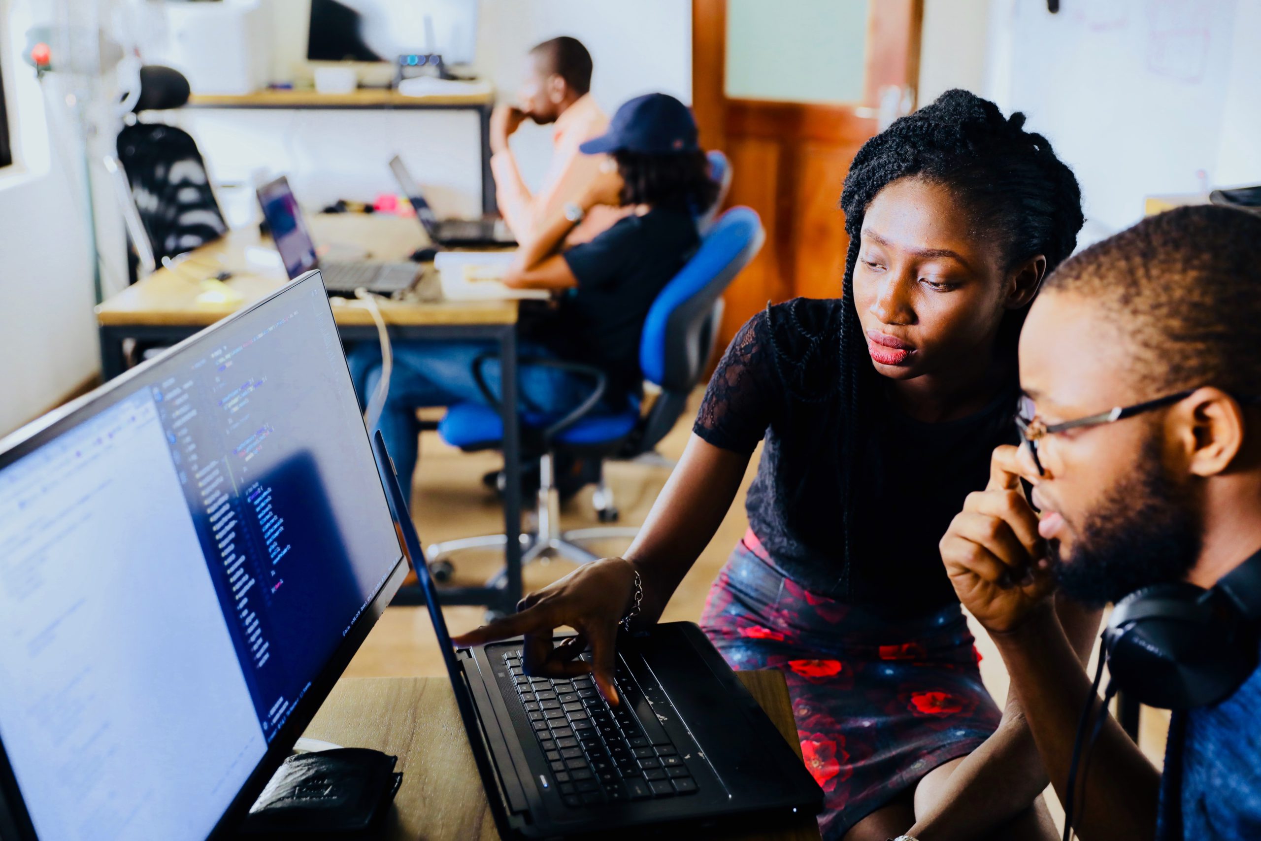 People working together at a desk