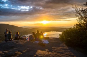 People enjoying sunset