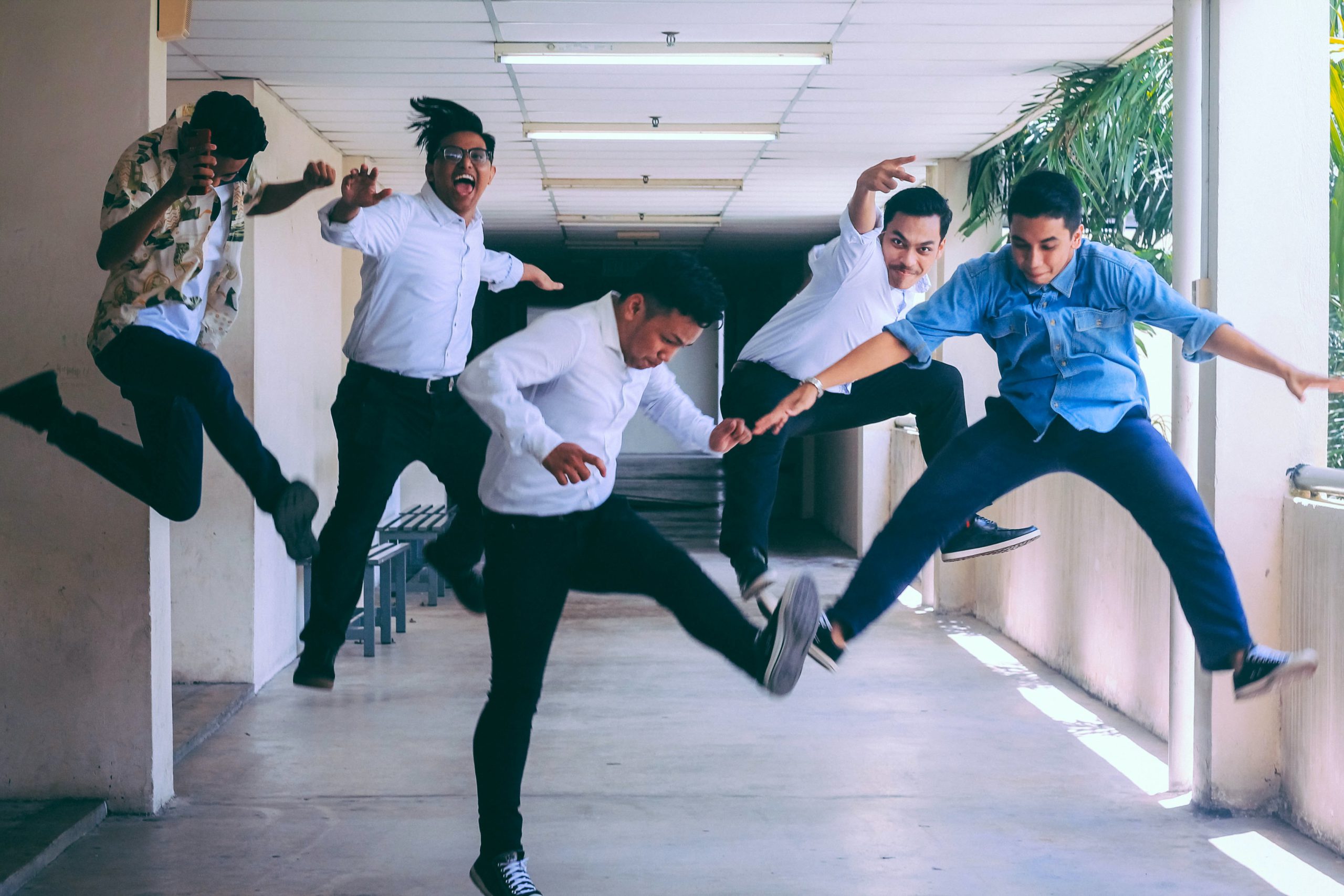 happy employees celebrating