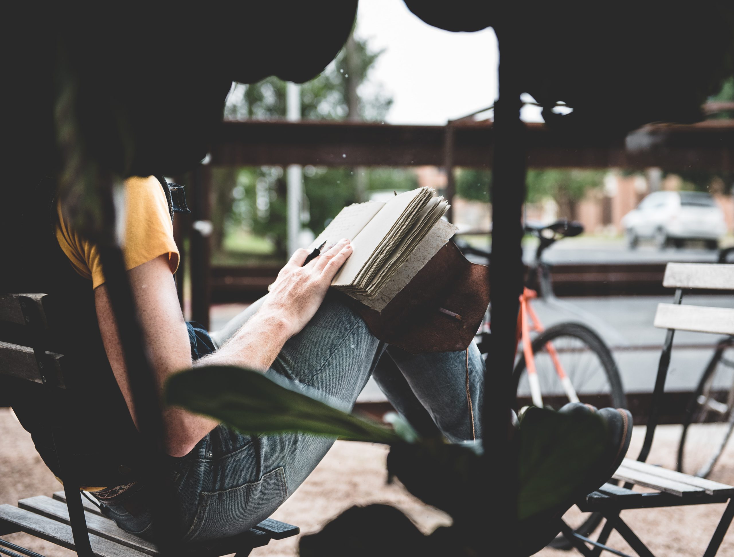 person journaling