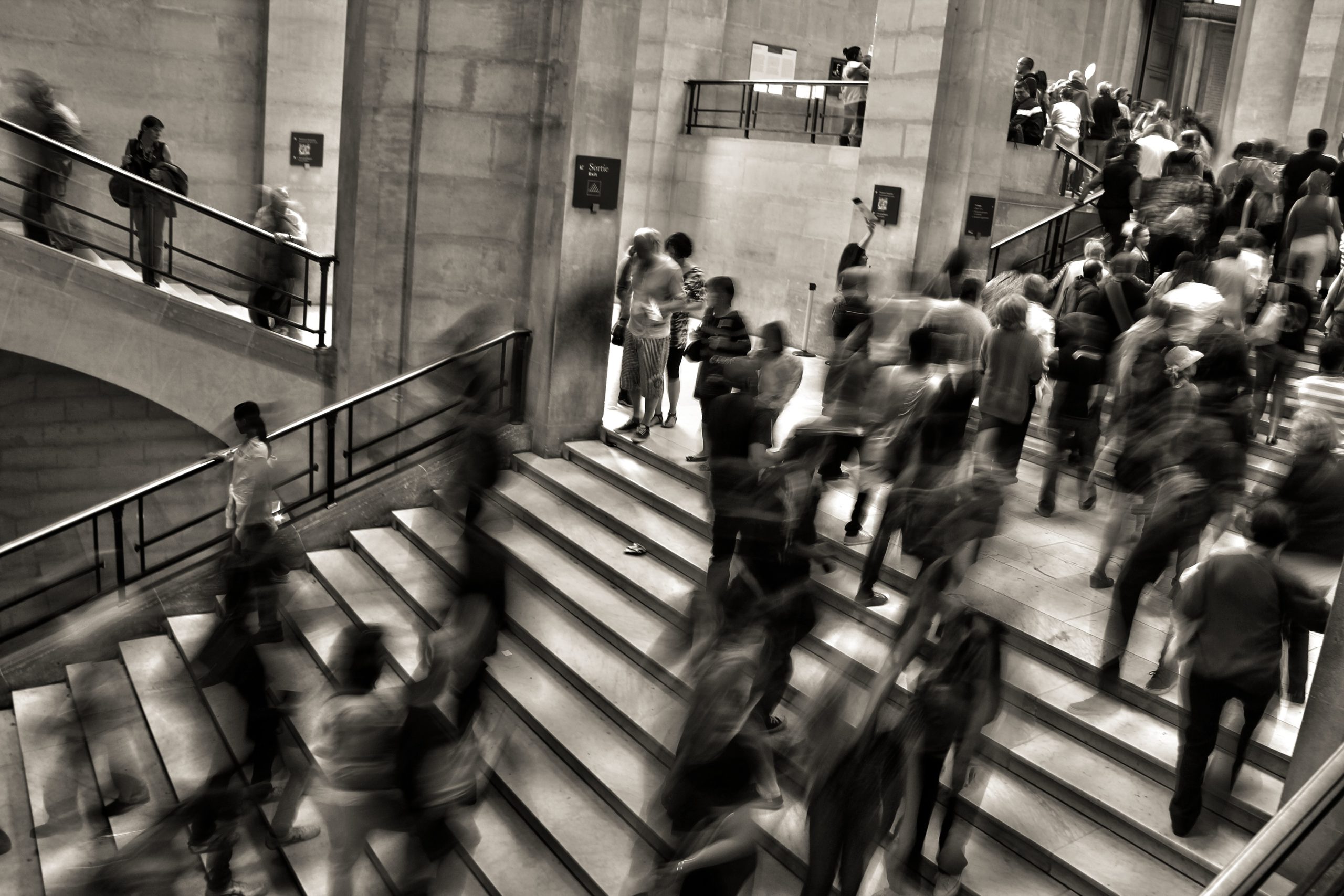 Busy stairs