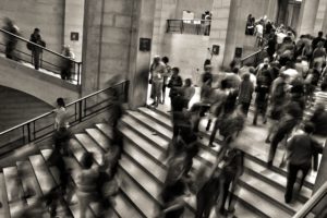 Busy stairs
