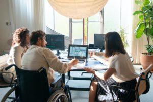 people working together